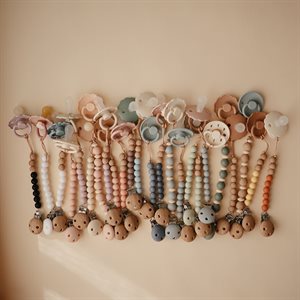 Pacifier Clip - Luna Faux Wood