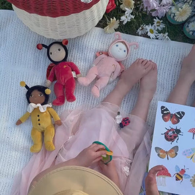 Dinky Dinkum Dolls - Millie Moth - Pink Pudgy Fingers