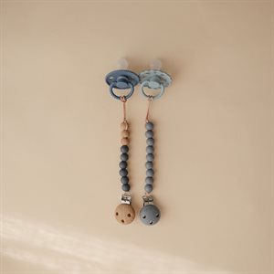 Mushie Silicone Pacifier Clip - Hera Tradewinds