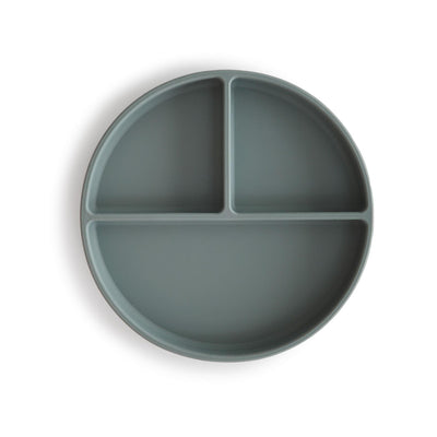 Mushie Silicone Suction Plate - Dried Thyme - Pudgy Fingers