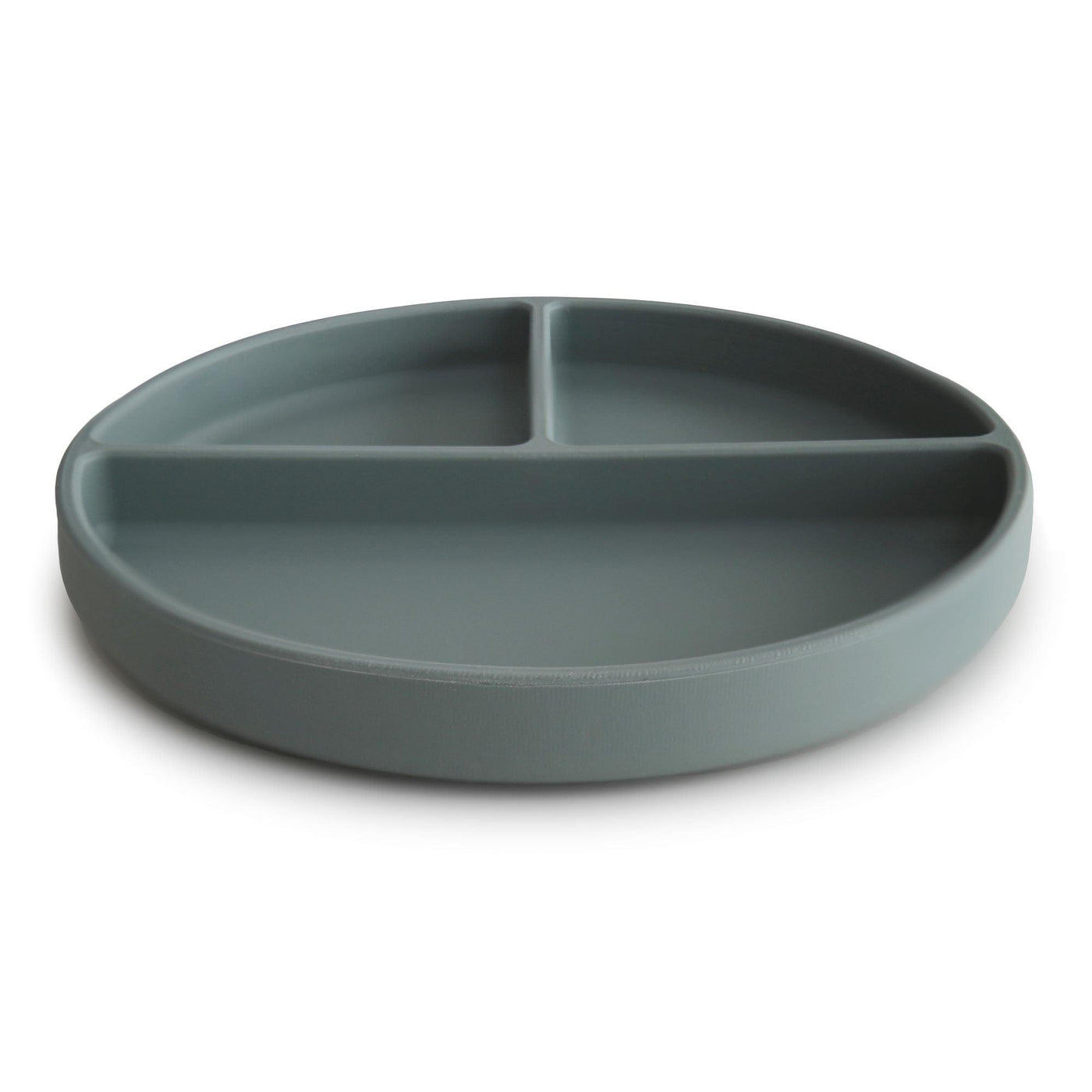Mushie Silicone Suction Plate - Dried Thyme - Pudgy Fingers