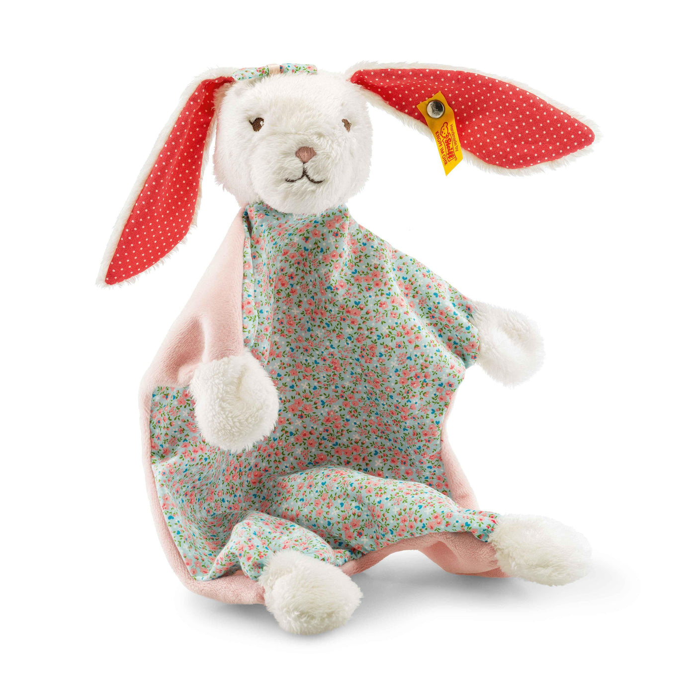 Blossom Babies Rabbit Comforter Multicoloured 33cm - Pudgy Fingers