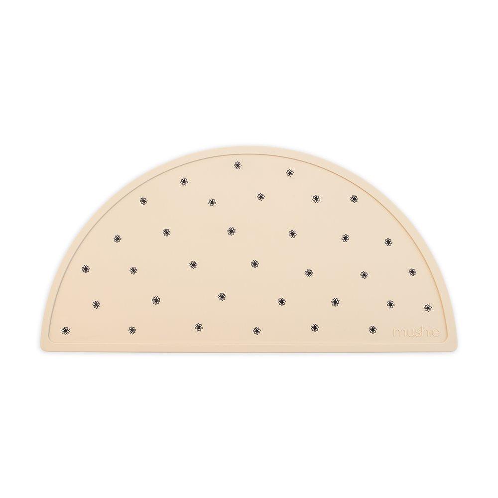 Silicone Place Mat - Black Daisy - Pudgy Fingers