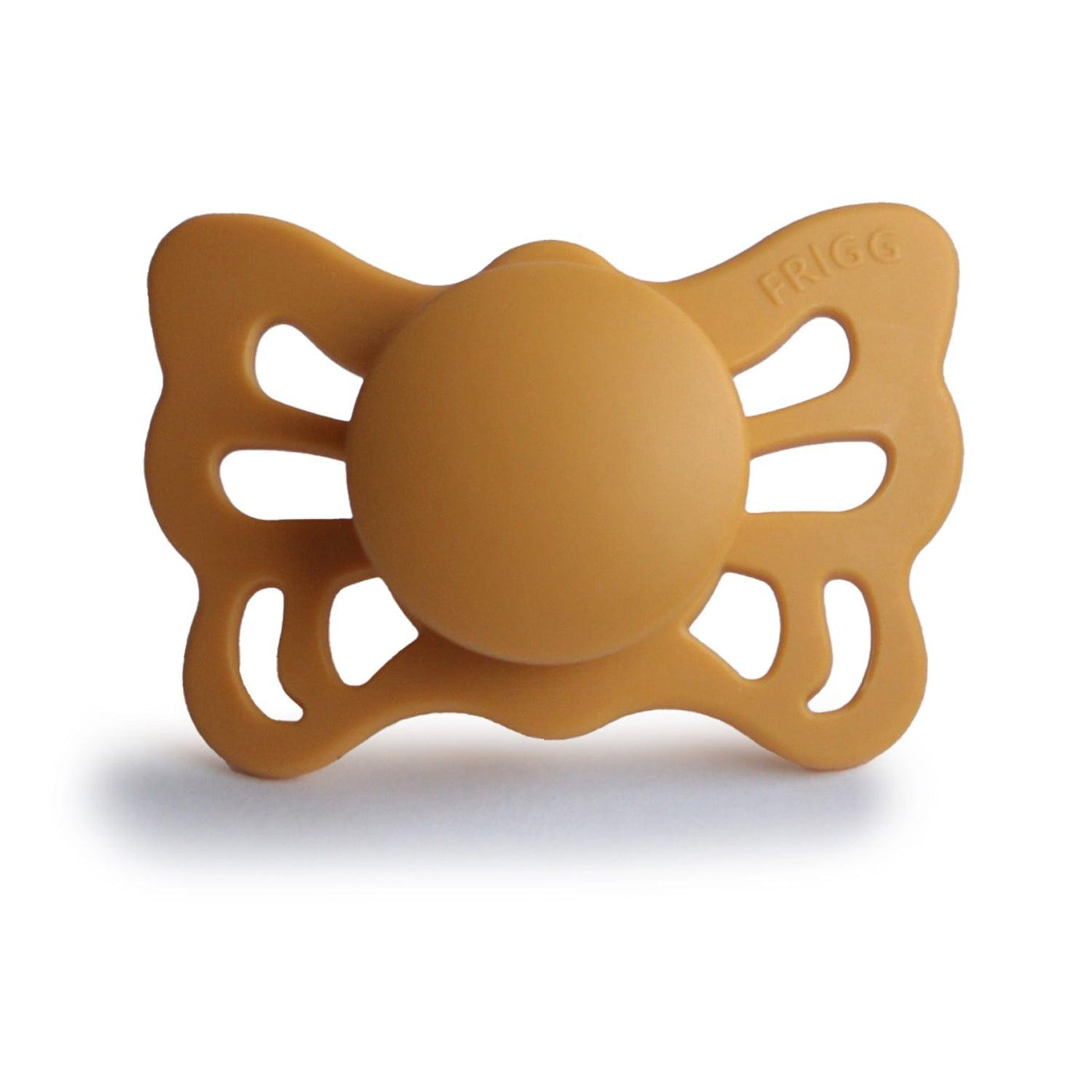 FRIGG Anatomical Butterfly Silicone Pacifier (Honey Gold) - Pudgy Fingers