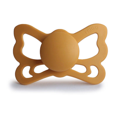 FRIGG Anatomical Butterfly Silicone Pacifier (Honey Gold) - Pudgy Fingers