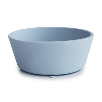 Mushie Silicone Suction Bowl - Powder Blue - Pudgy Fingers