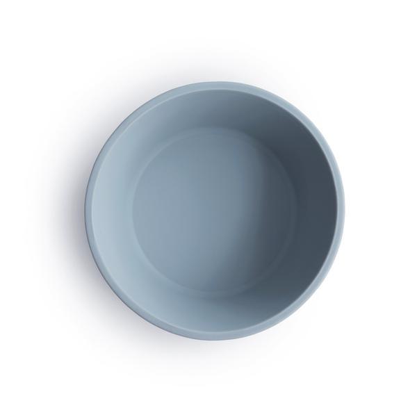 Mushie Silicone Suction Bowl - Powder Blue - Pudgy Fingers