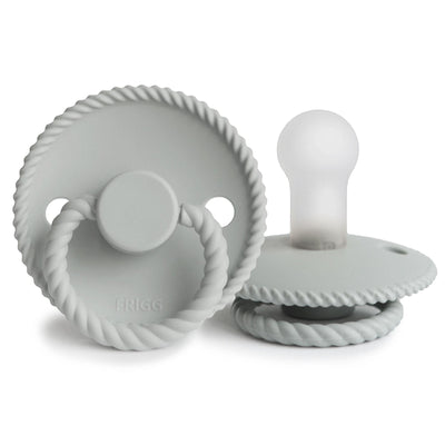 FRIGG Rope Silicone Pacifier (Silver Grey) - Pudgy Fingers