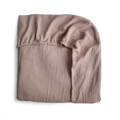 Mushie Crib/Bassinet Sheet - Natural - Pudgy Fingers