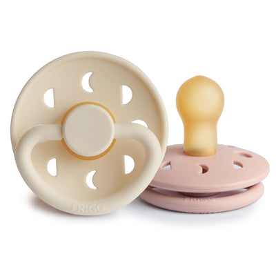 Moon Phase Pacifier  Blush/Cream Natural Rubber - Pudgy Fingers