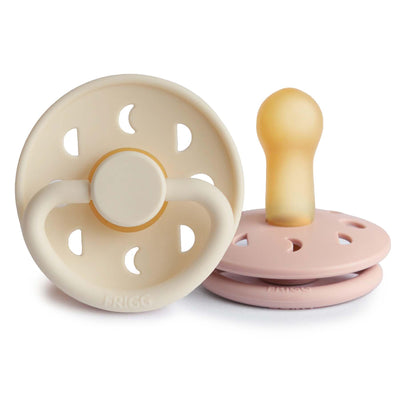 Moon Phase Pacifier  Blush/Cream Natural Rubber - Pudgy Fingers